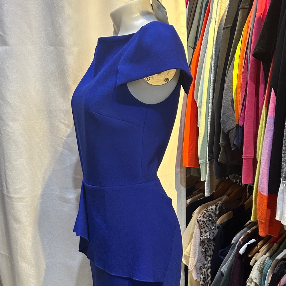 Roland Mouret Royal Blue Asymmetrical Dress - Picture 6 of 16